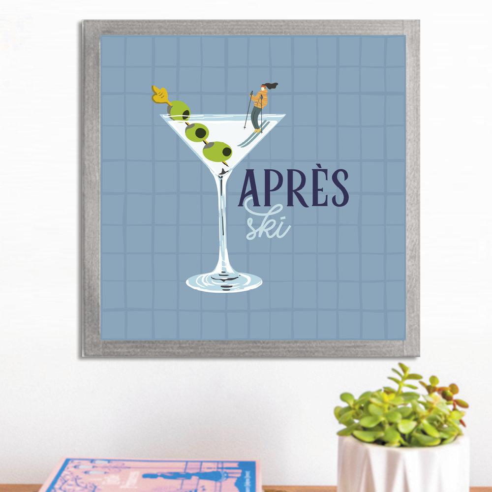 Apres Ski Martini Wall Art