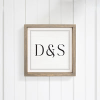 Initials Square Personalized Wall Art