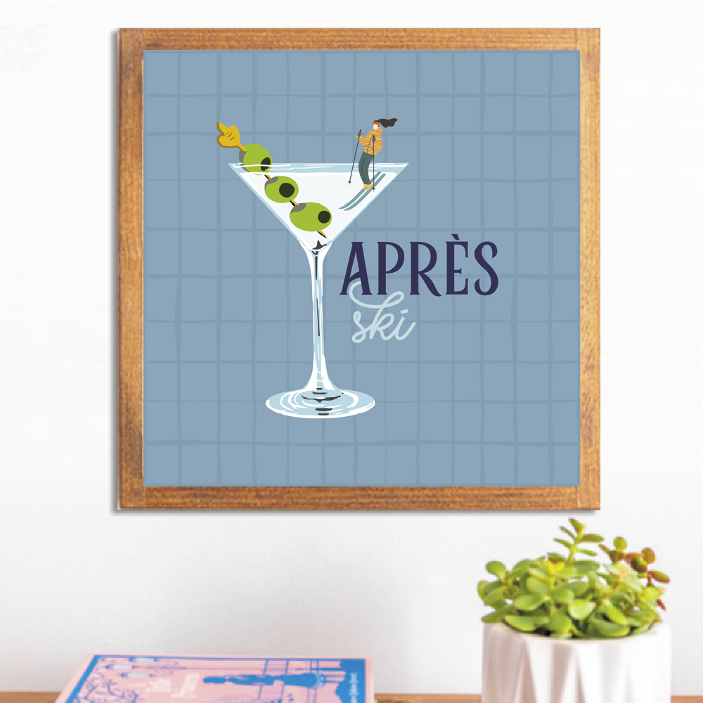 Apres Ski Martini Wall Art