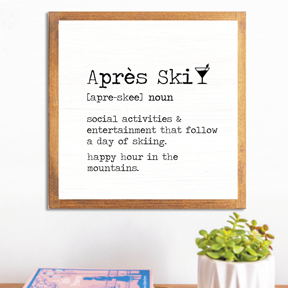 Apres Ski Definition Wall Art