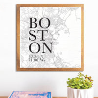 Black and White City Grid Wall Art