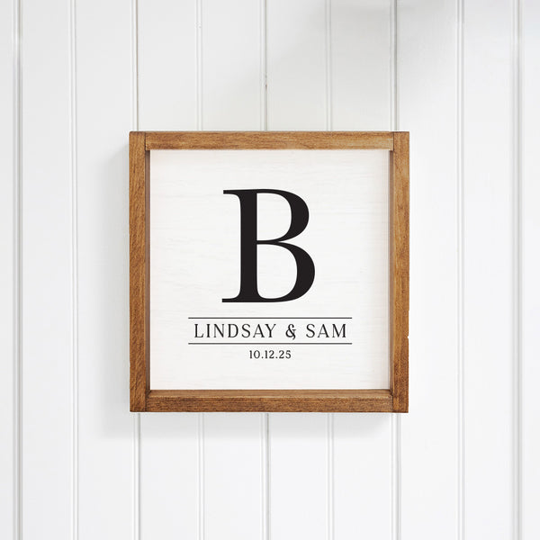 Initial Personalized Wall Art