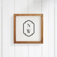 Initials Vertical Personalized Wall Art