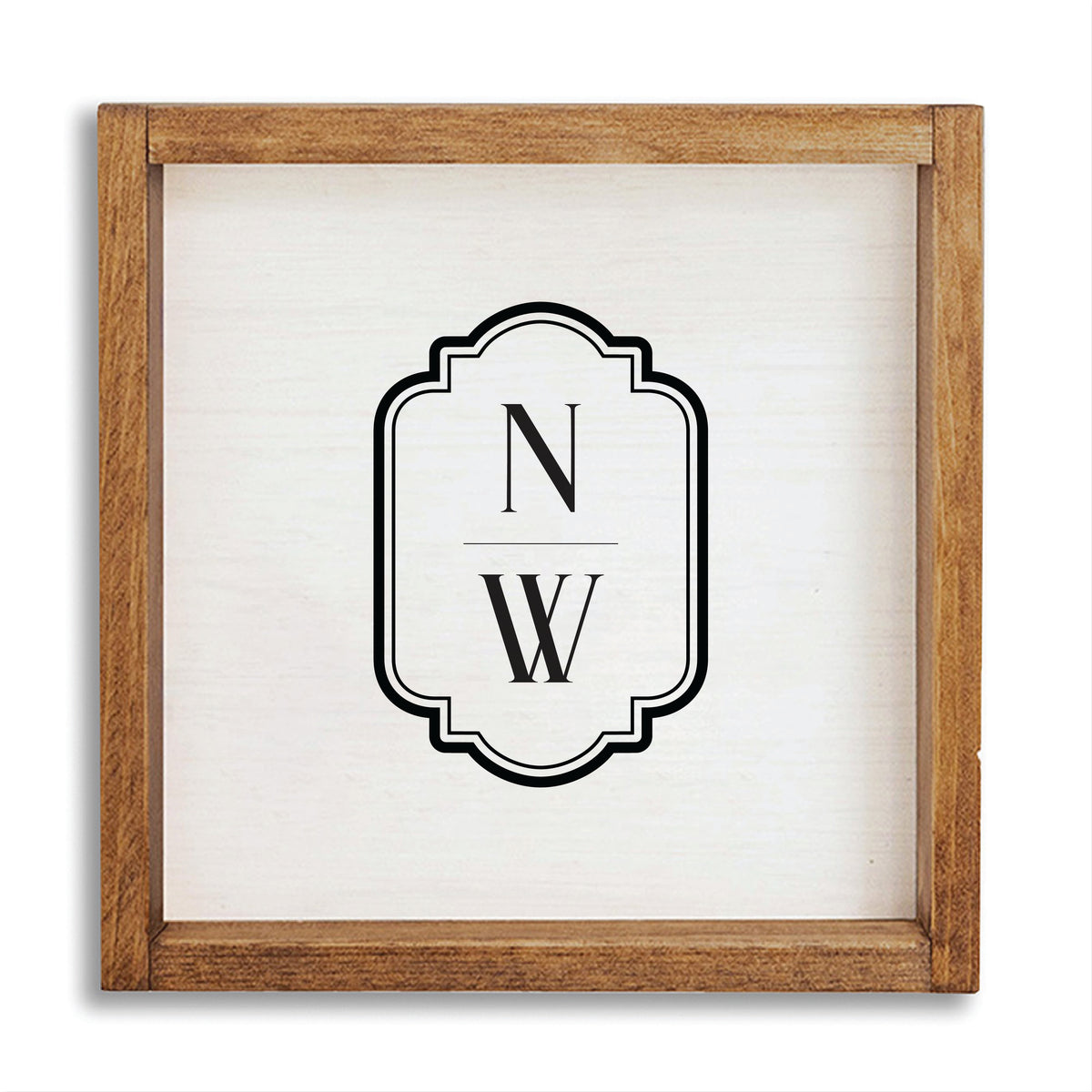 Initials Vertical Personalized Wall Art