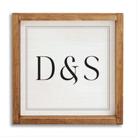 Initials Square Personalized Wall Art