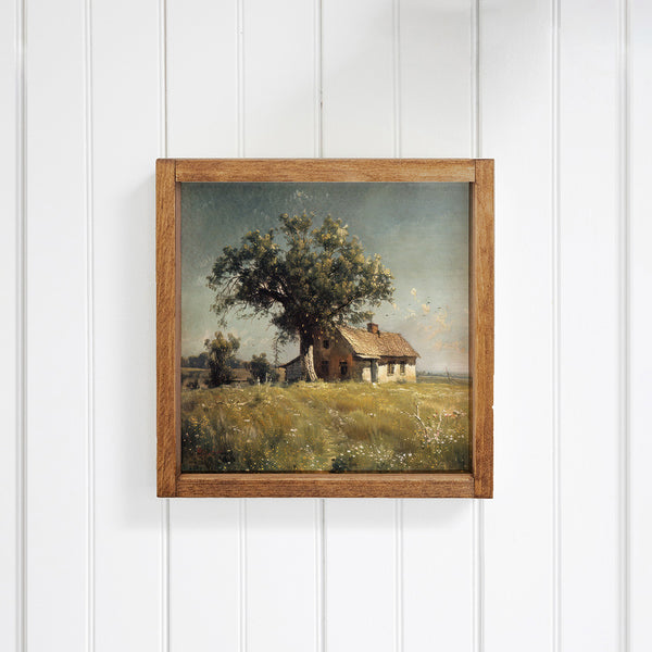 Farmhouse Tree Landscape Wall Art