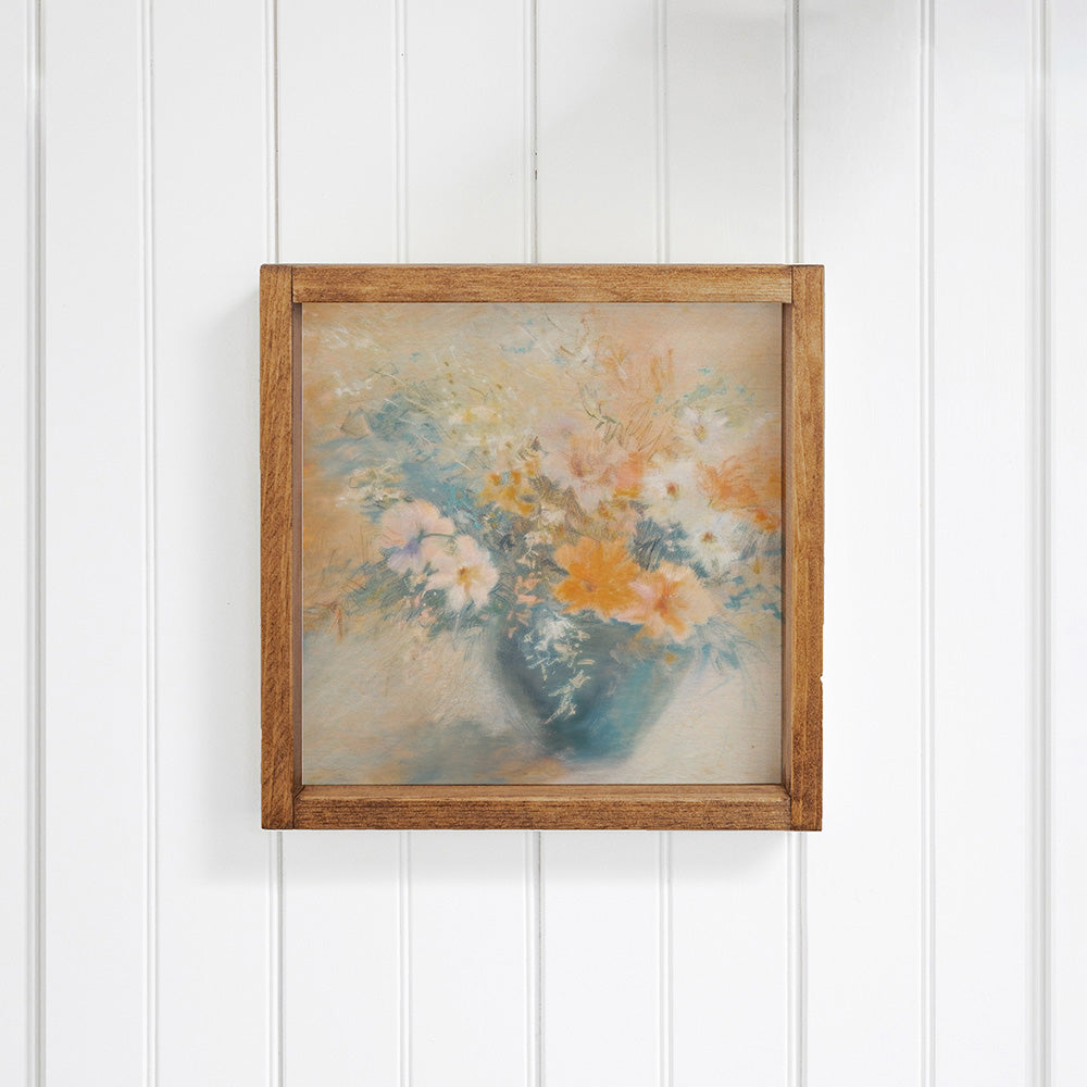 Flower Pot Landscape Wall Art 16" x 16"
