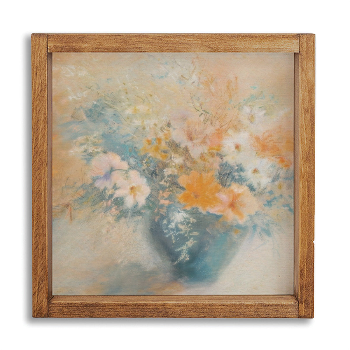 Flower Pot Landscape Wall Art 16" x 16"
