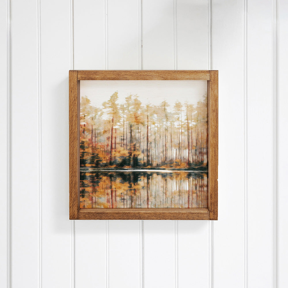 River Forest Landscape Wall Art 16" x 16"