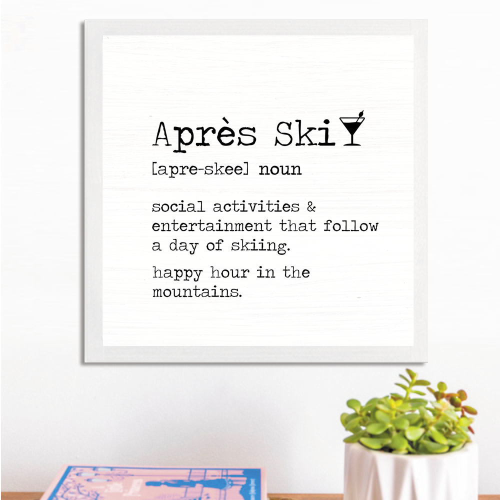 Apres Ski Definition Wall Art