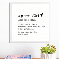 Apres Ski Definition Wall Art