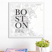 Black and White City Grid Wall Art