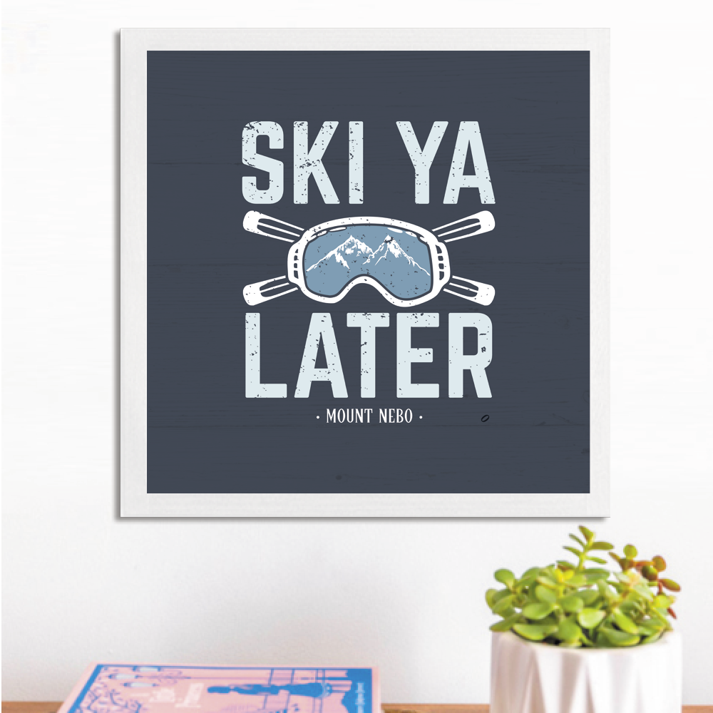 Personalized Ski Ya Later Wall Art