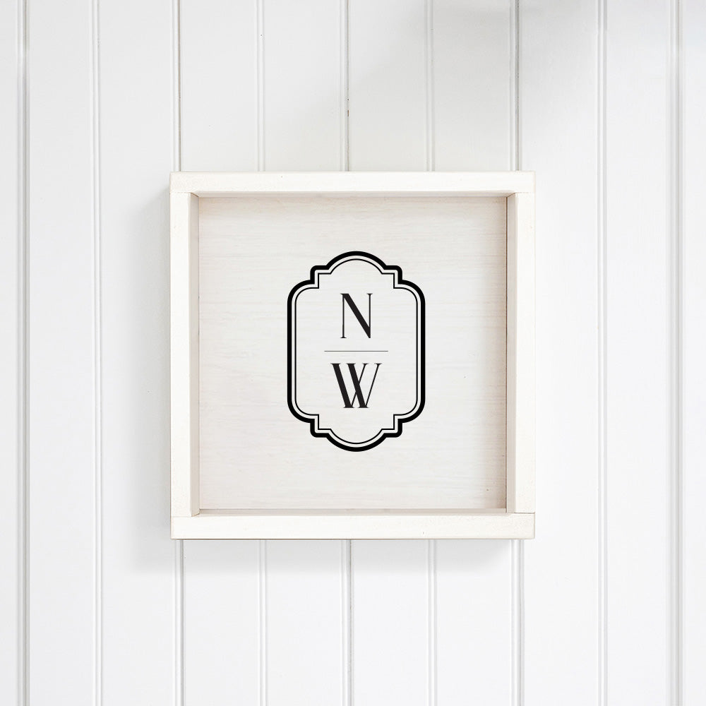 Initials Vertical Personalized Wall Art