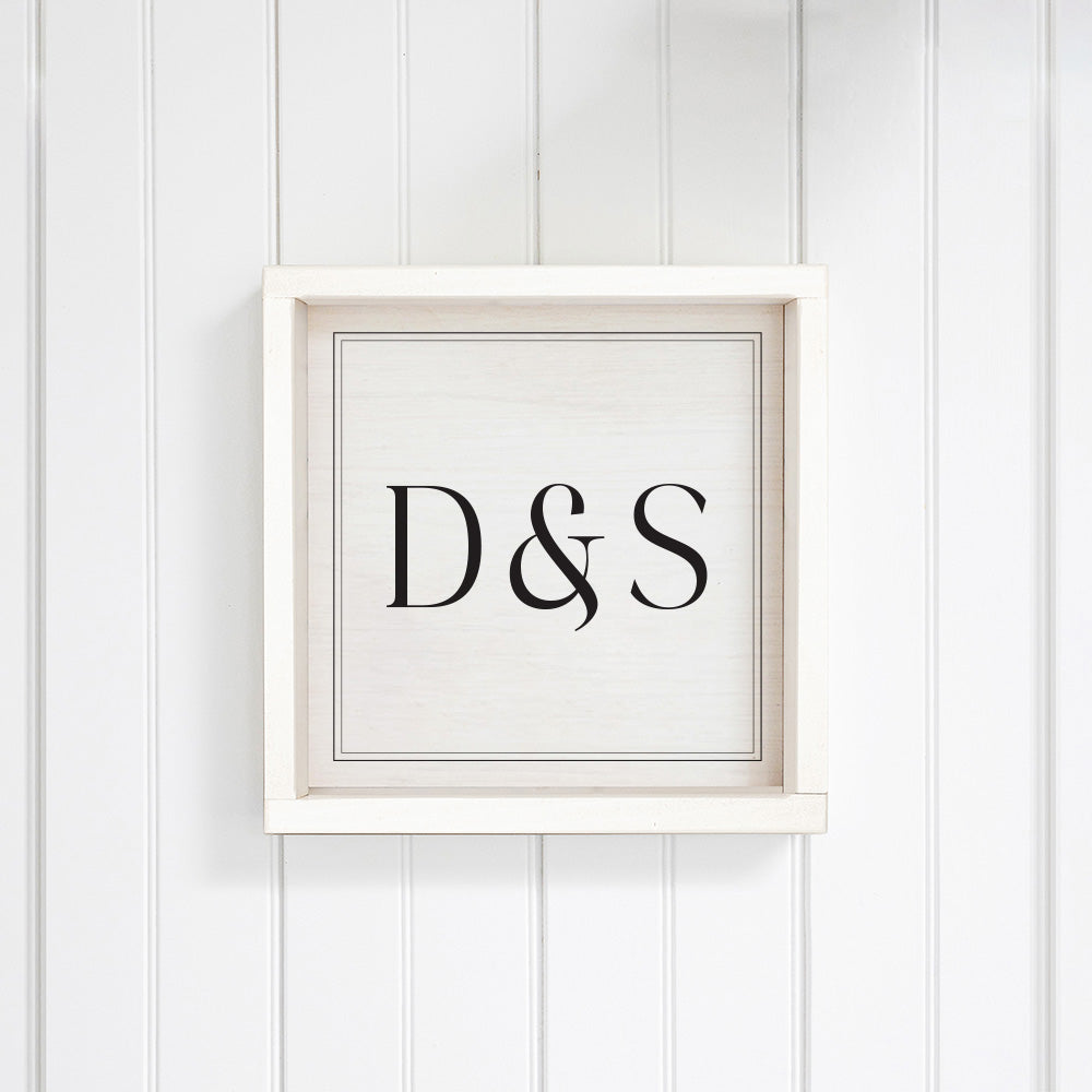 Initials Square Personalized Wall Art