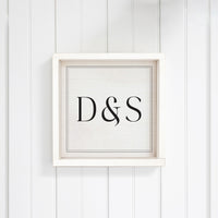 Initials Square Personalized Wall Art