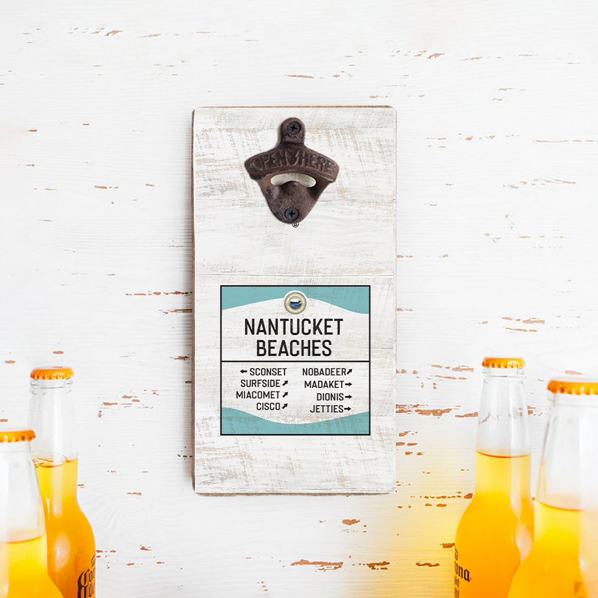 Nantucket Beaches Sticker Bottle Opener