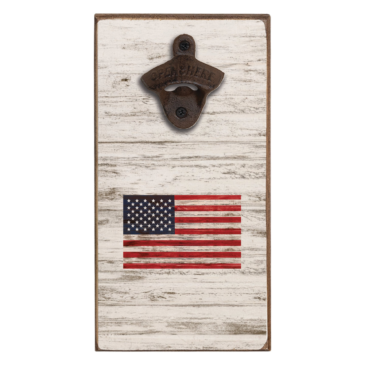 FOV American Flag Bottle Opener - White