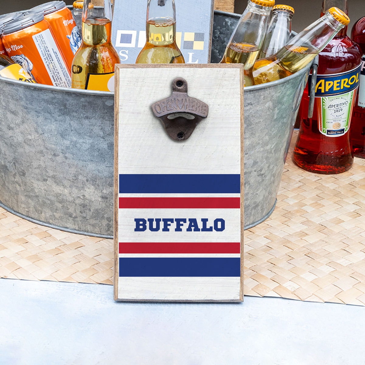 Buffalo Stripes Bottle Opener