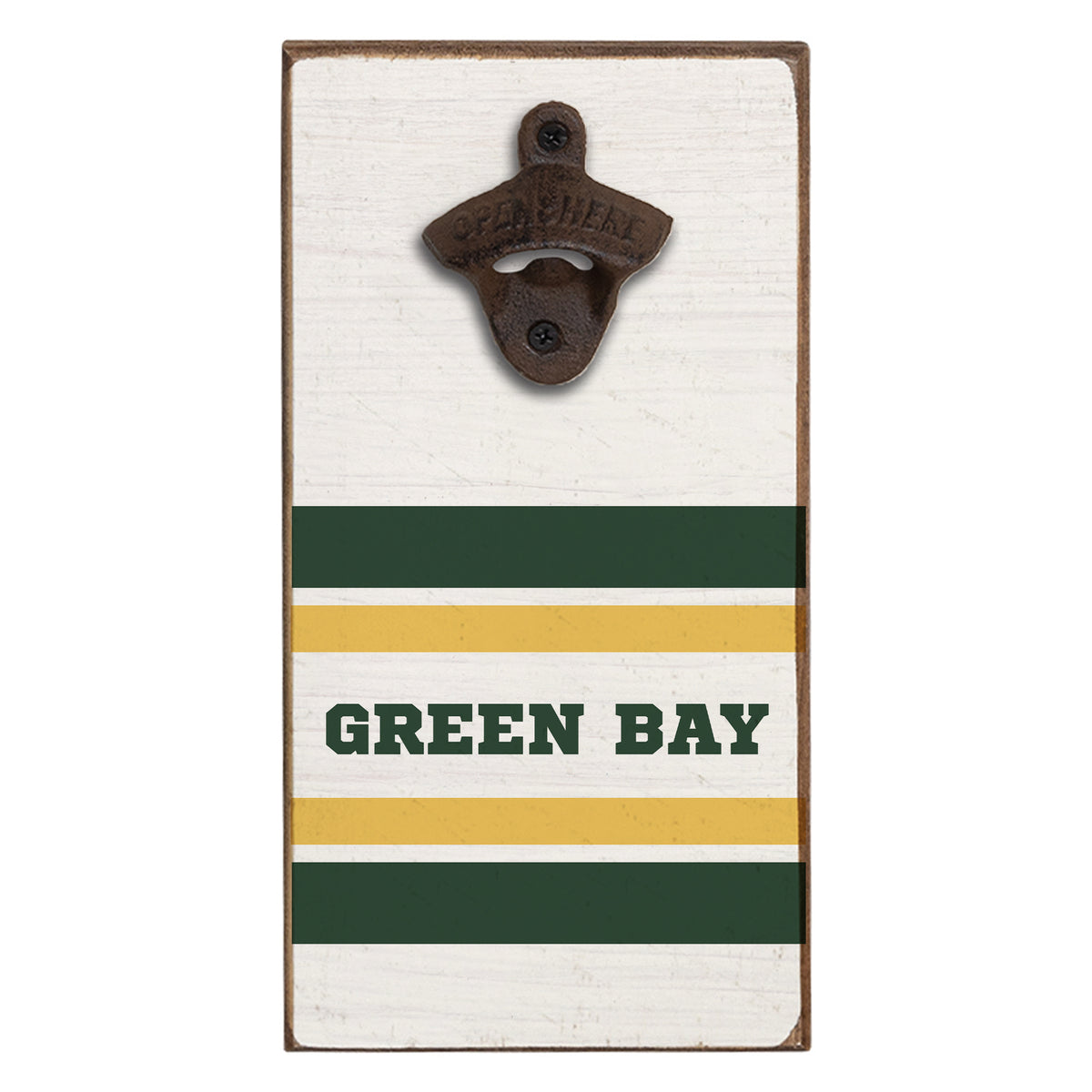 Green Bay Stripes Bottle Opener