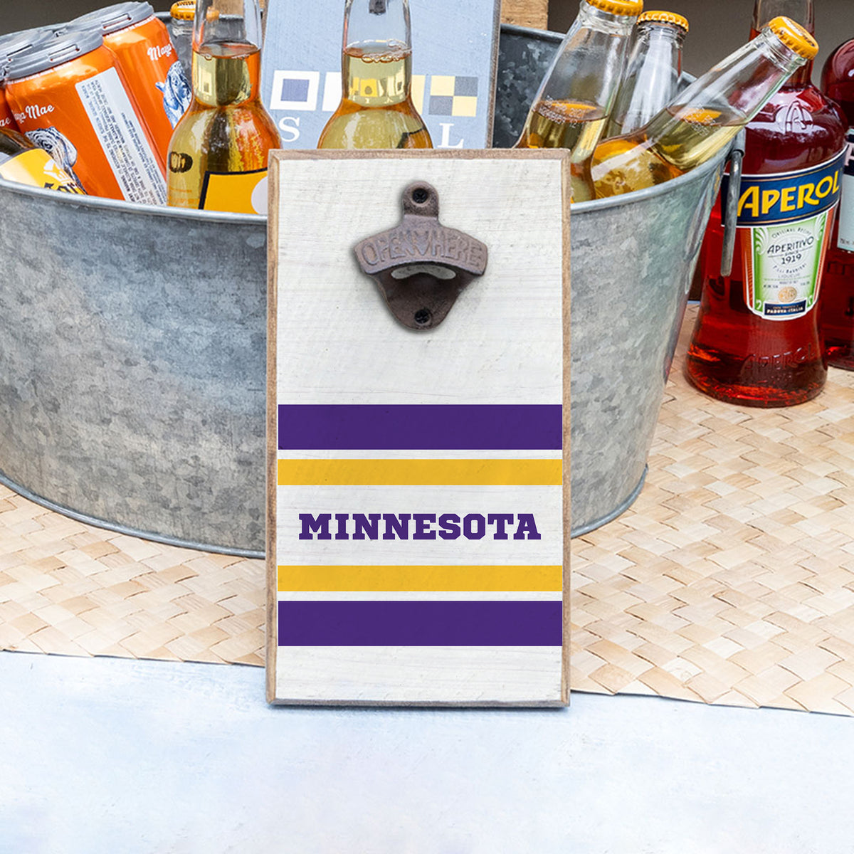Minnesota Stripes Bottle Opener