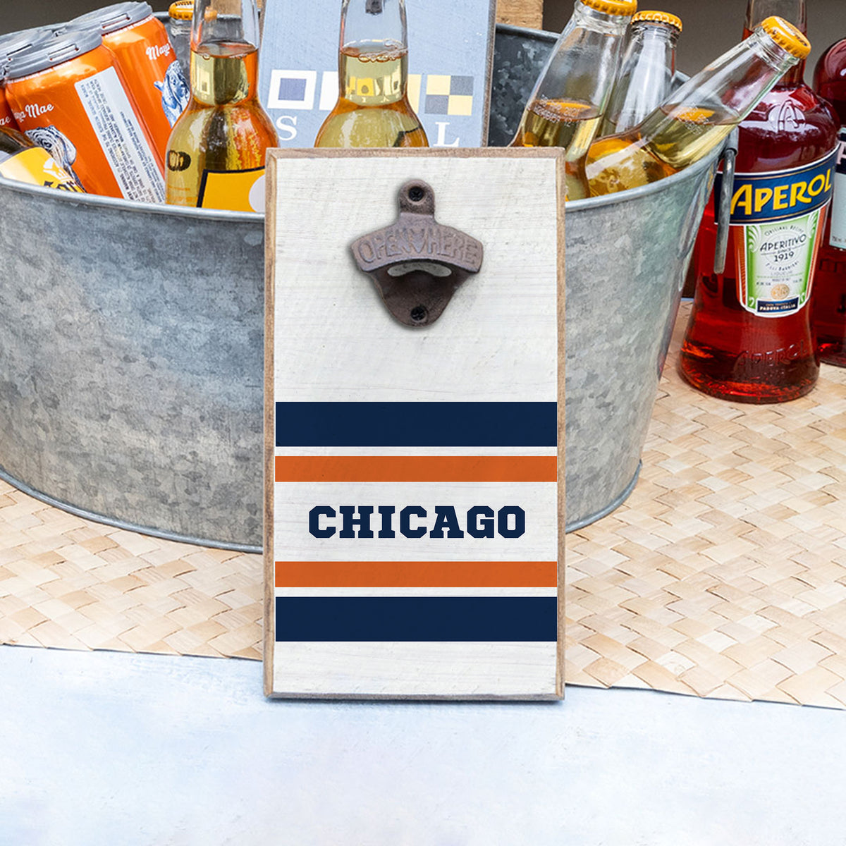 Chicago Stripes Bottle Opener