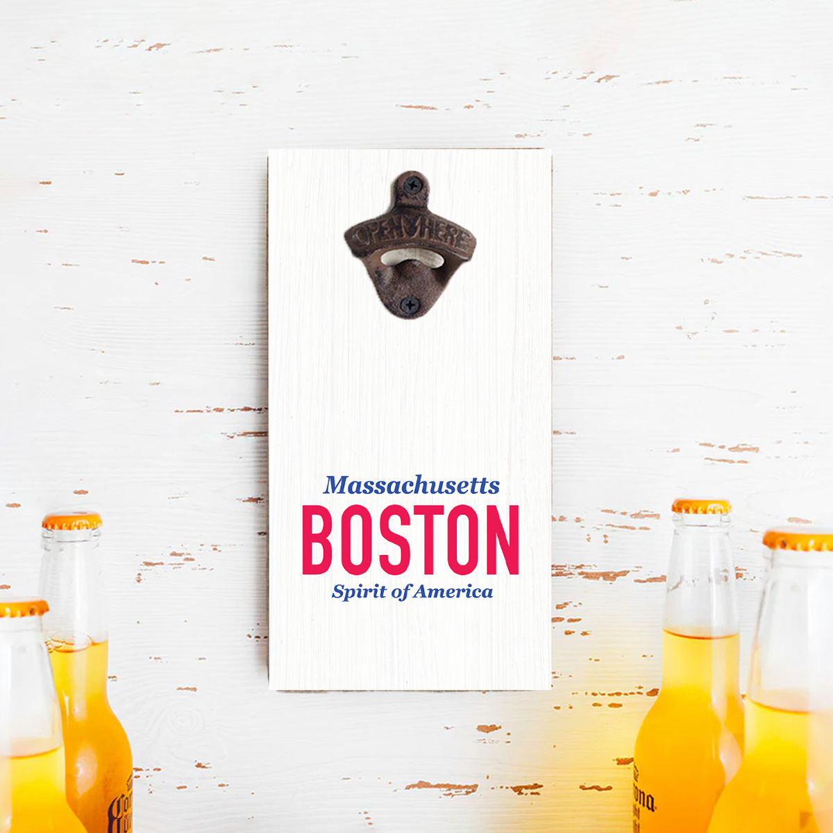 Boston License Plate Bottle Opener