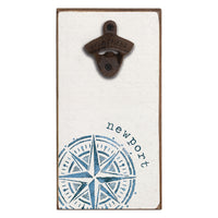 Blue Compass Personalized Bottle Opener