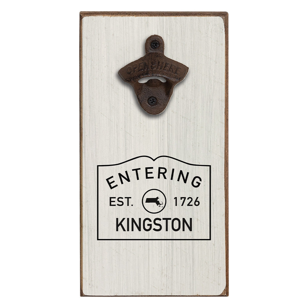 Entering Your Town Personalized Bottle Opener