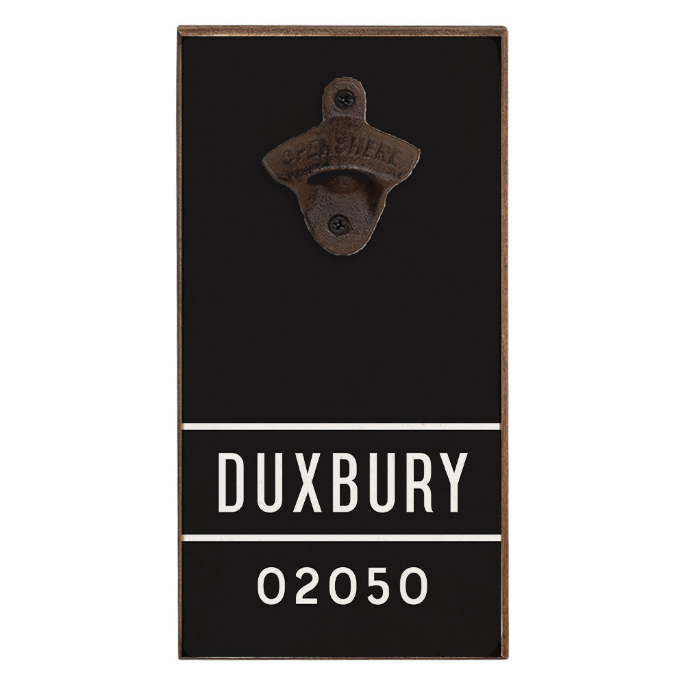 Zip Code & Town Personalized Bottle Opener