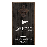 Two Lines 19th Hole Personalized Bottle Opener