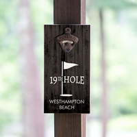 Two Lines 19th Hole Personalized Bottle Opener