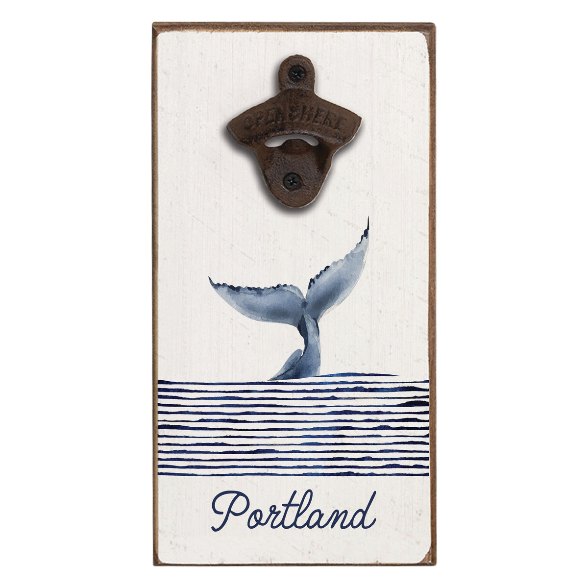 Whale Tail Personalized Bottle Opener