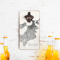 Boston City Map Scale Bottle Opener