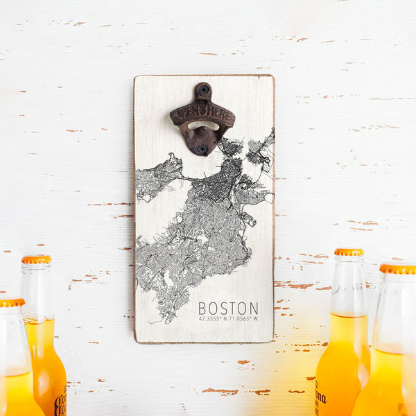 Boston Map Scale Bottle Opener