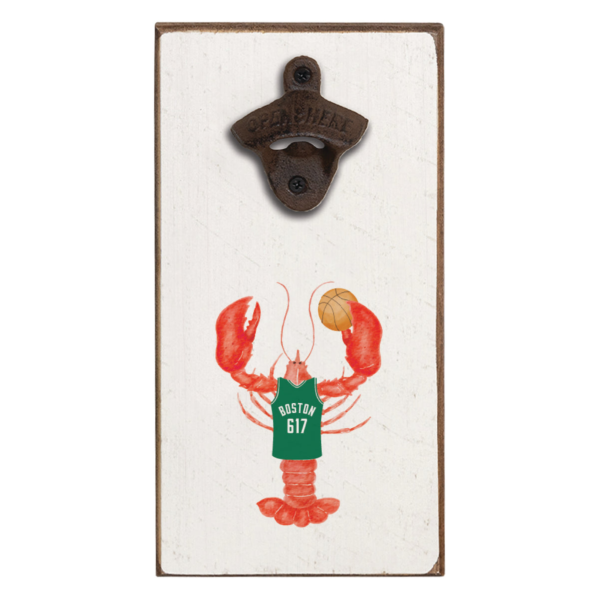 Boston 617 Green Lobster Bottle Opener
