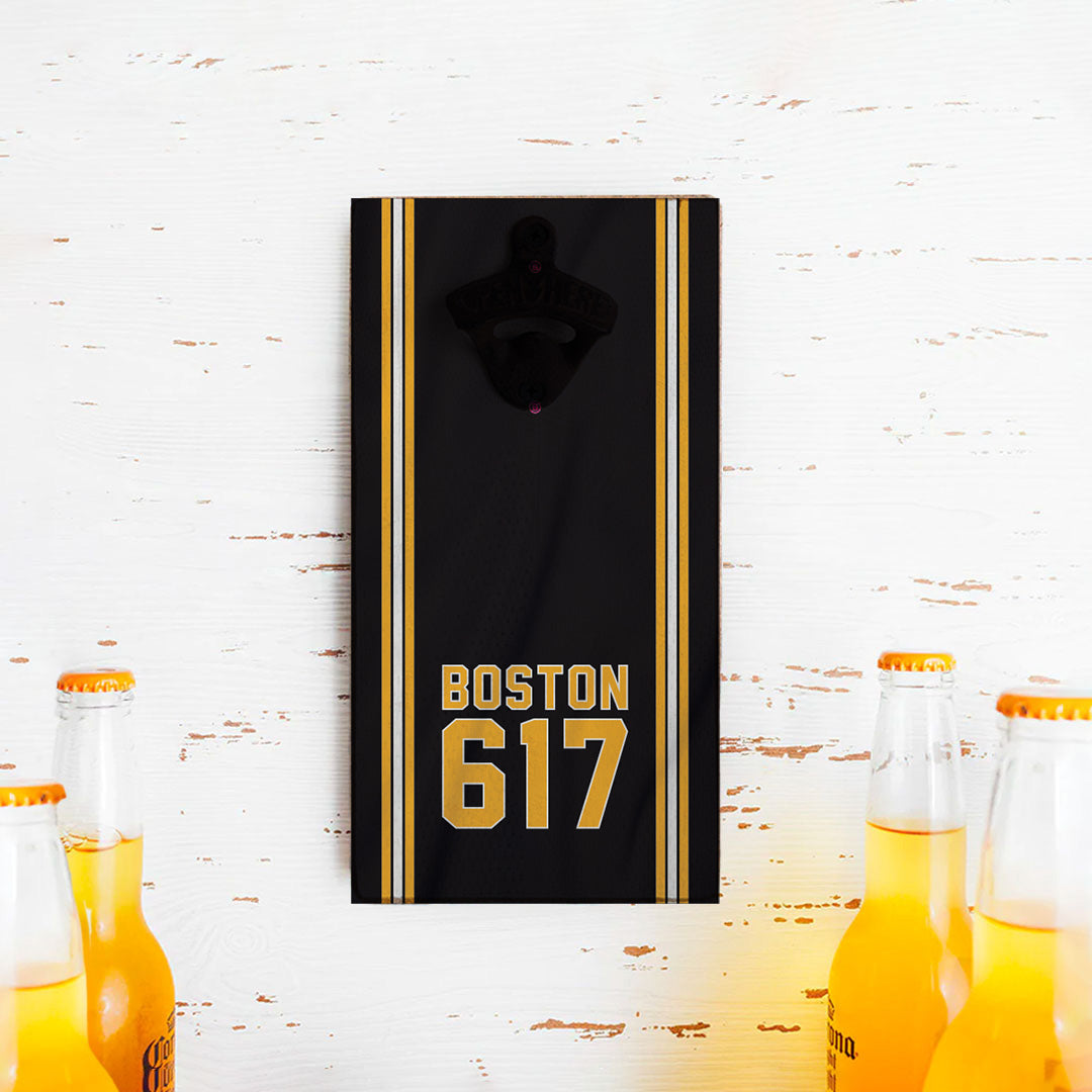 Boston 617 Black Gold Bottle Opener