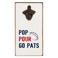 Pop Pour Go Pats Bottle Opener