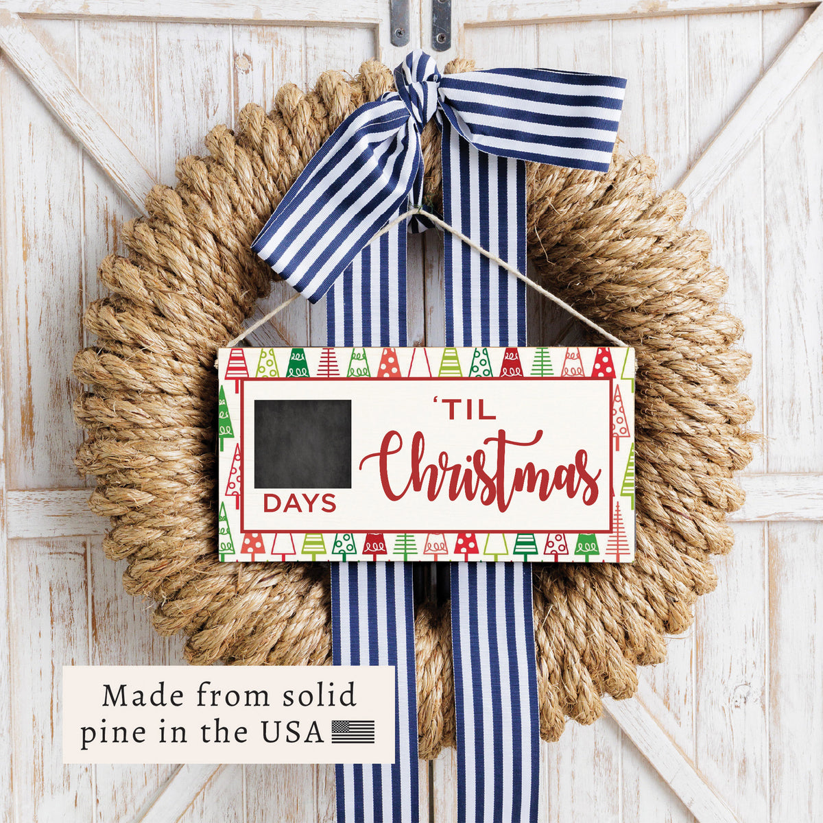 Days 'Til Christmas Twine Sign