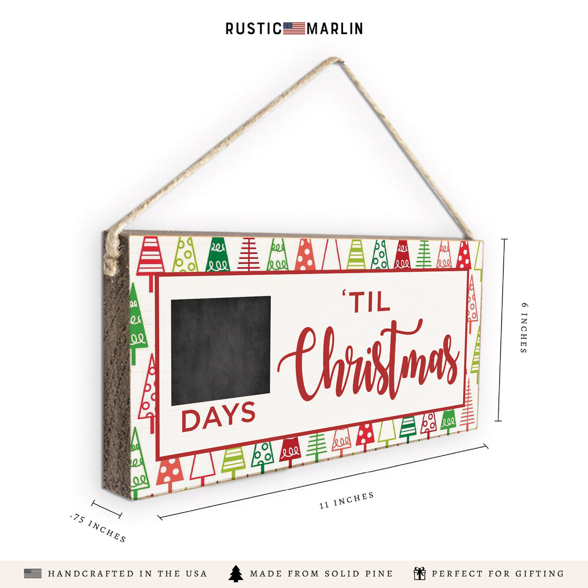 Days 'Til Christmas Twine Sign