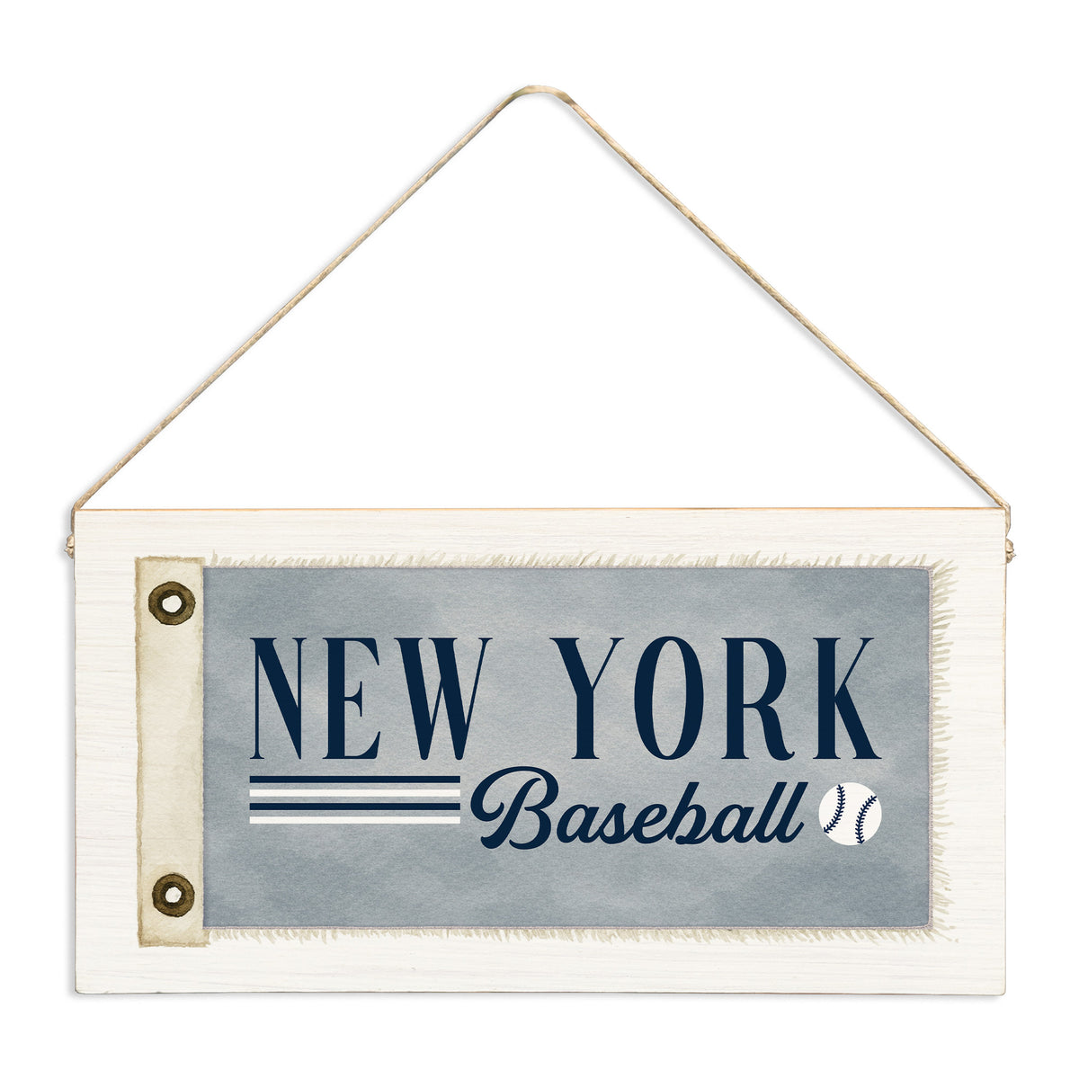 New York Baseball Twine Sign