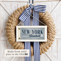 New York Baseball Twine Sign