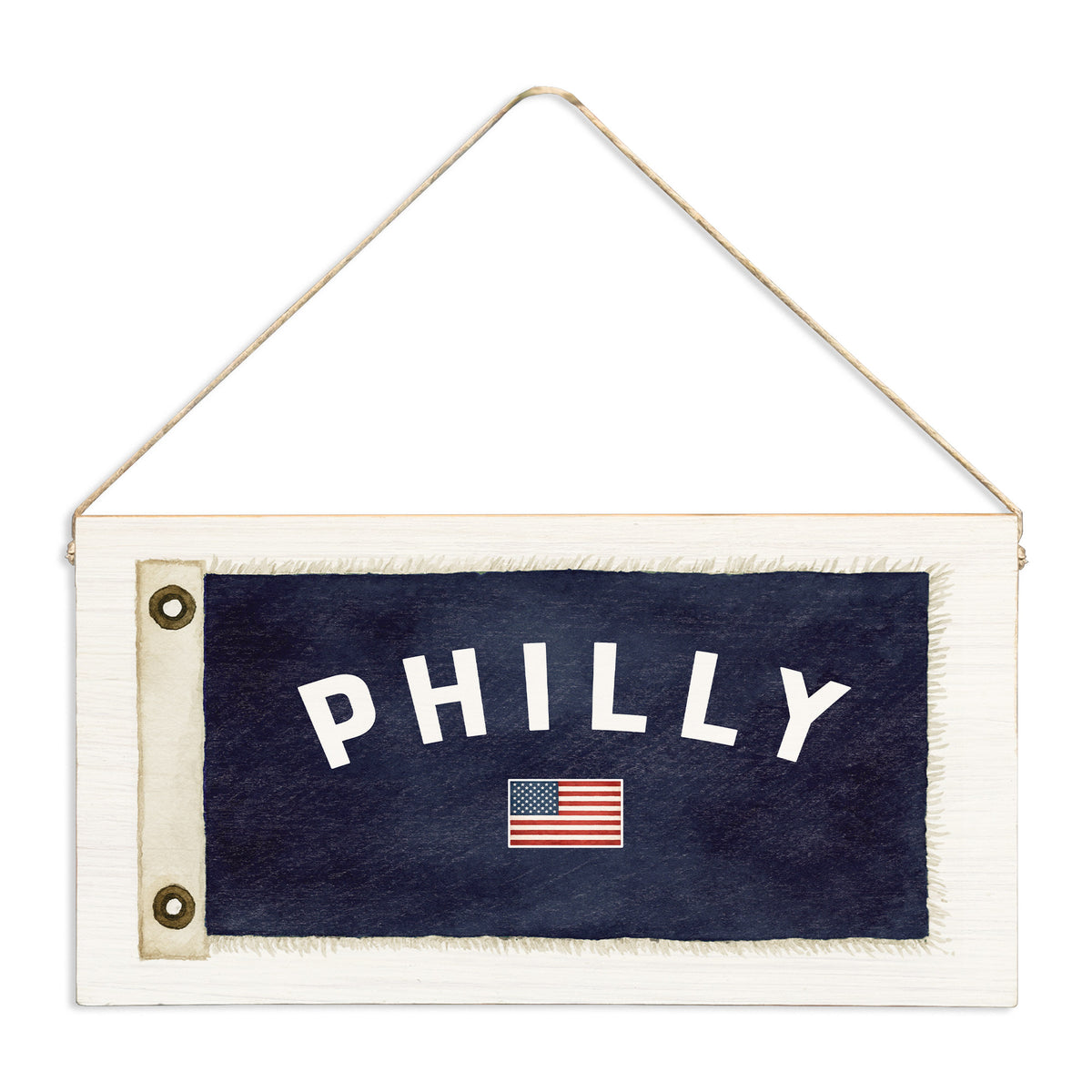 Philly Usa Flag Twine Sign