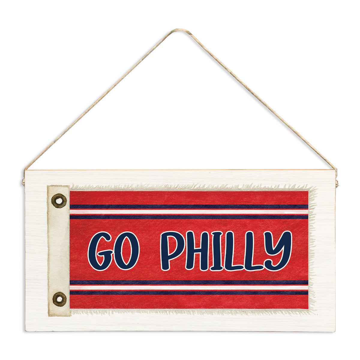 Go Philly Flag Twine Sign