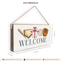 Philly Baseball Icons Twine Sign
