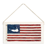 Nantucket American Vintage Flag Twine Sign
