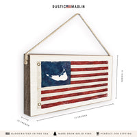 Nantucket American Vintage Flag Twine Sign