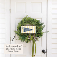 Nantucket Pennant Yellow Stripes Twine Sign