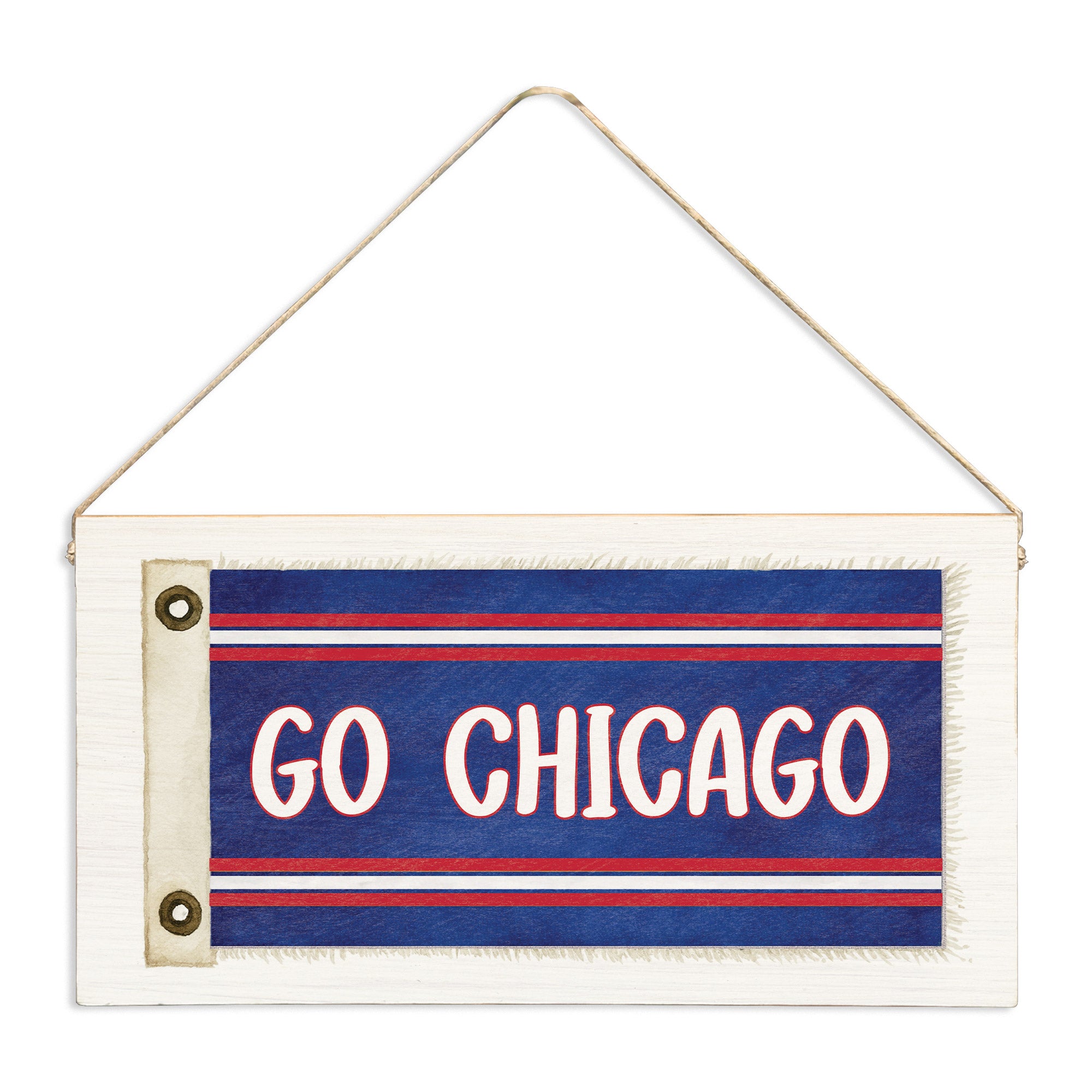 Go Chi Cubs Flag Twine Sign – Rustic Marlin