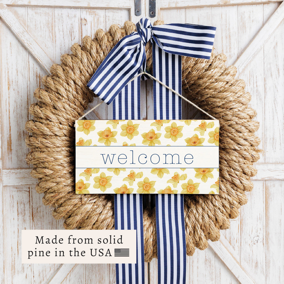 Daffodil Welcome Twine Sign